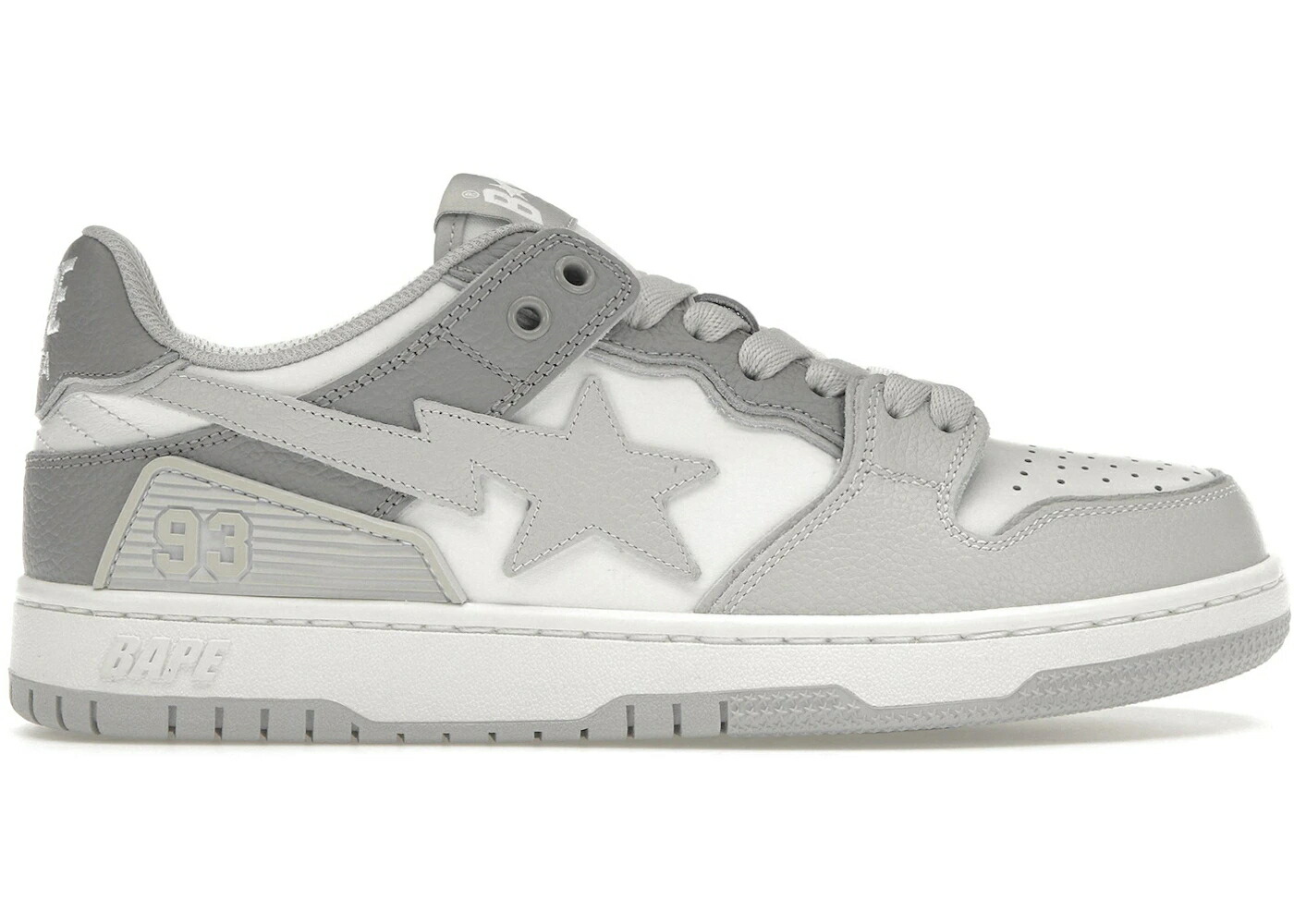 ベイプ 白いこと 白いこと 薄墨色 薄墨色 #5 スニーカー メンズ BAPE A BATHING APE SK8 STA WHITE GREY / WHITE GREY