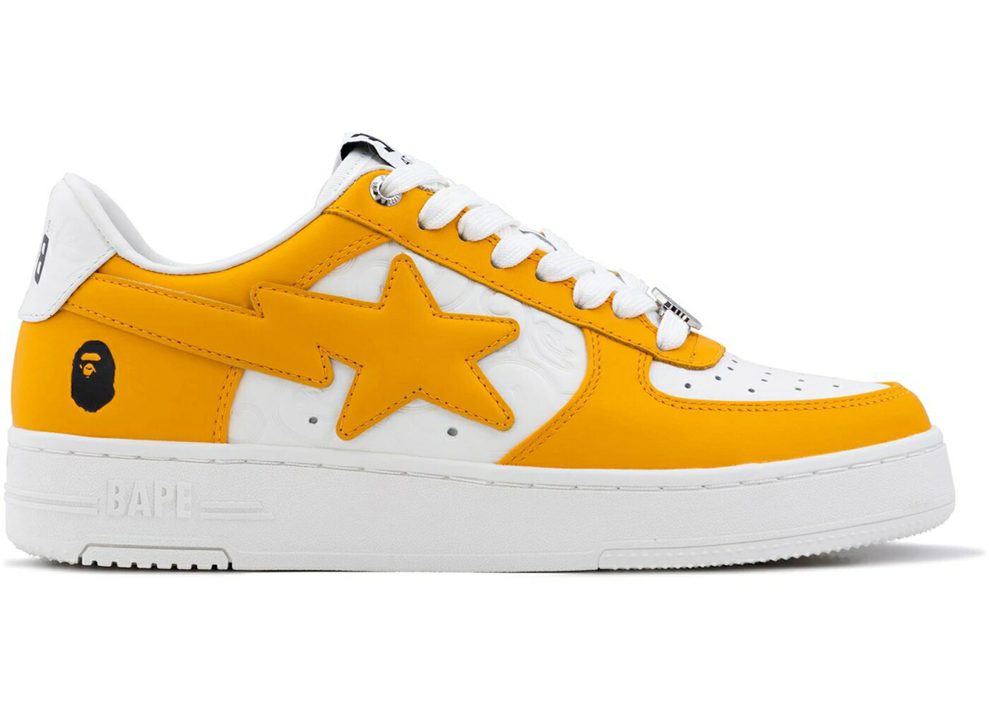 ベイプ 白いこと 白いこと 橙 オレンジ色 間鴨柄 #3 スニーカー メンズ BAPE A BATHING APE STA LOW WHITE ORANGE CLOUD CAMO / WHITE ORANGE