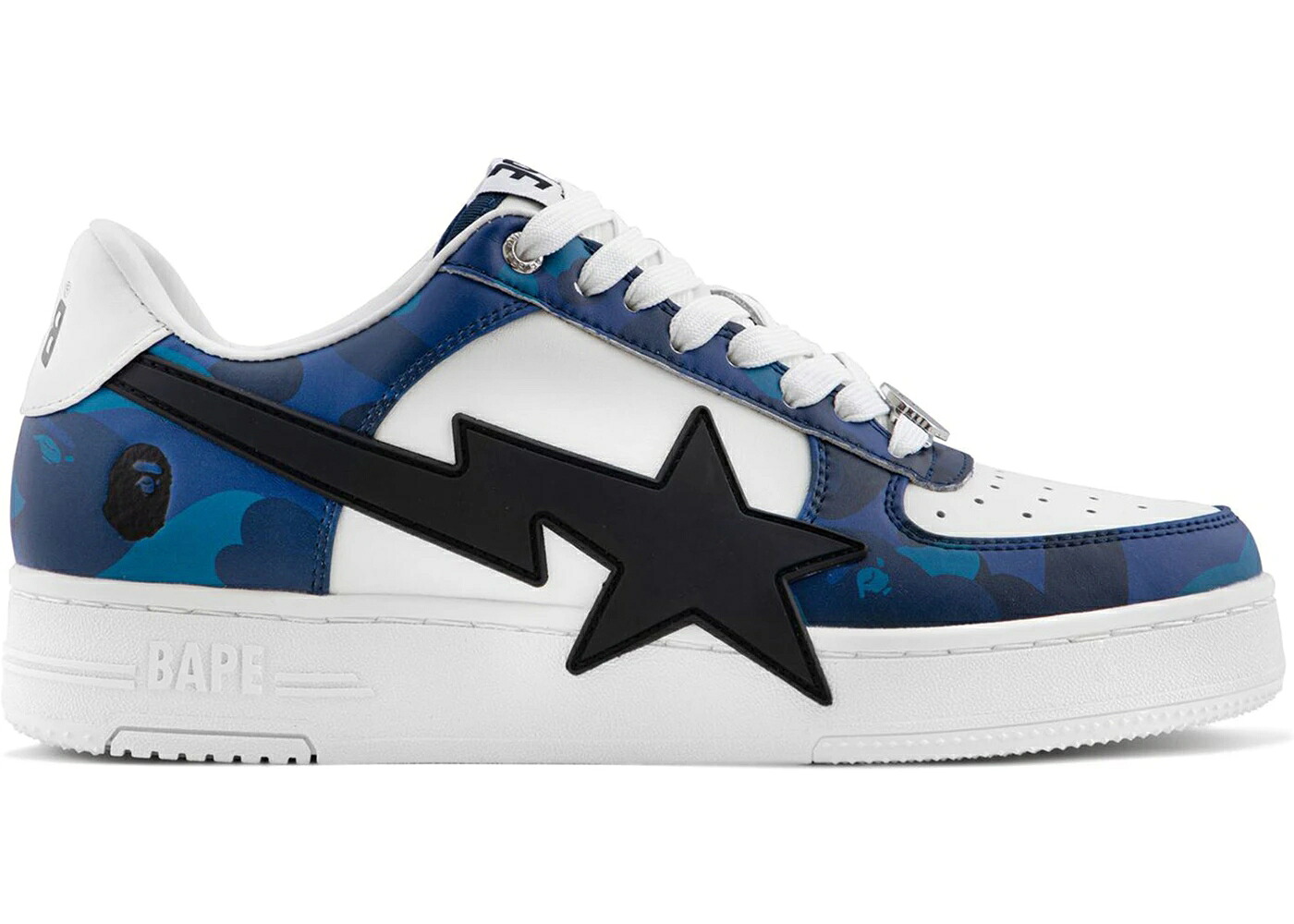 ベイプ 家鴨柄 青み 青色 白いこと 白いこと #1 スニーカー メンズ BAPE A BATHING APE STA LOW os COLOR CAMO BLUE WHITE / BLUE WHITE