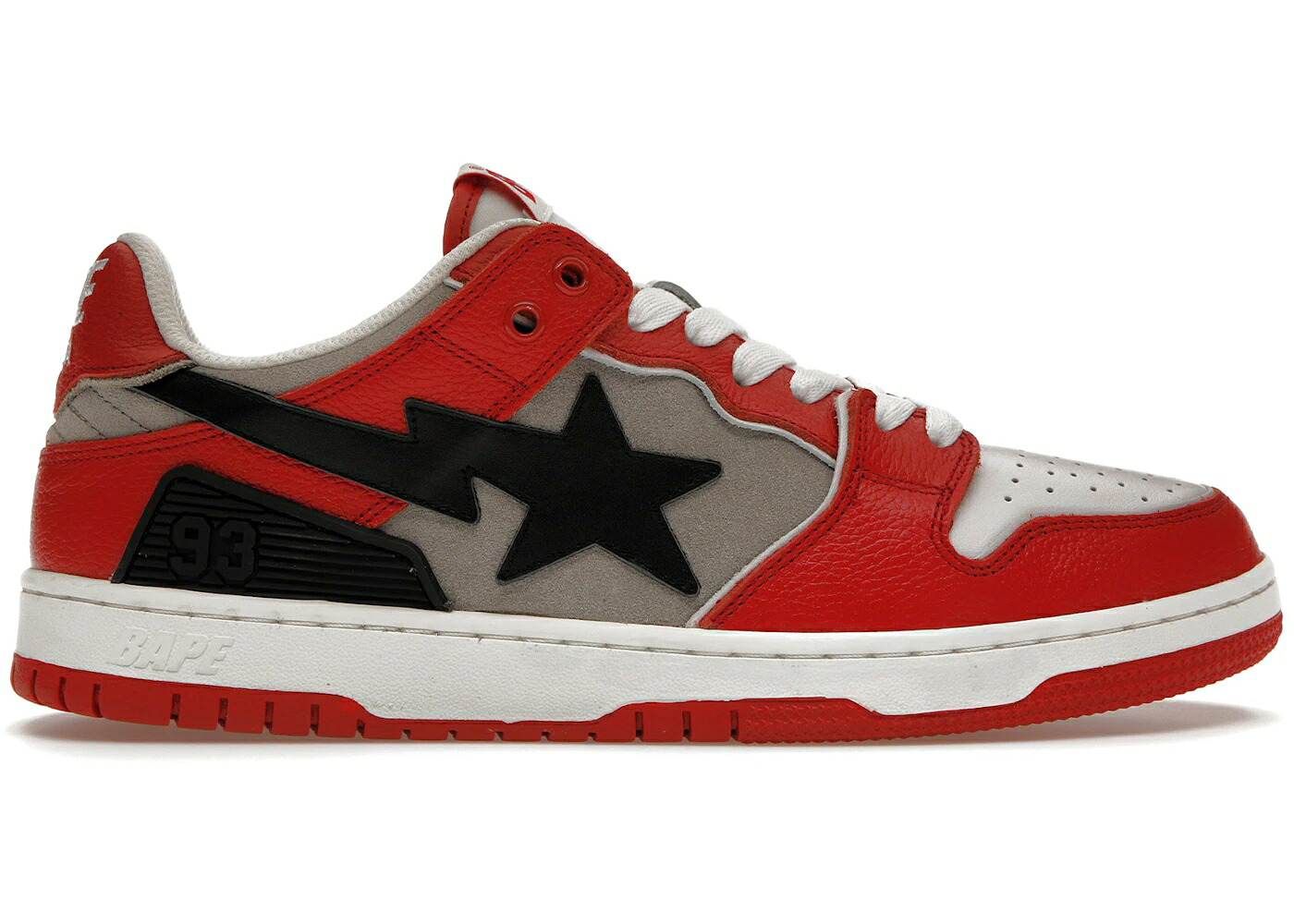 ベイプ 赤 赤いこと 薄墨色 薄墨色 白いこと 白いこと スニーカー メンズ BAPE A BATHING APE SK8 STA RED GREY / WHITE RED GREY