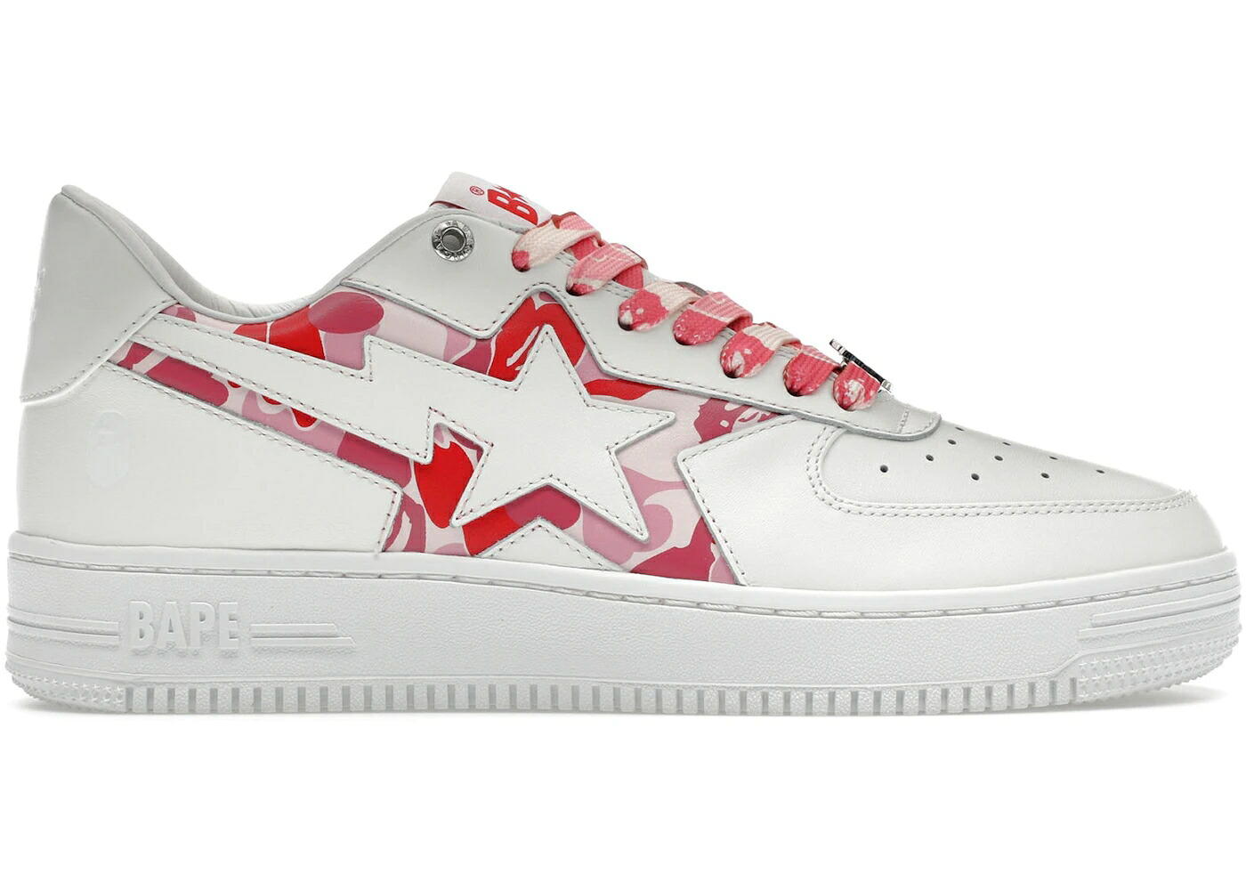 ベイプ アイコン 間鴨柄 サクラ色 白いこと 白いこと スニーカー メンズ BAPE A BATHING APE STA ICON ABC CAMO PINK / WHITE PINK