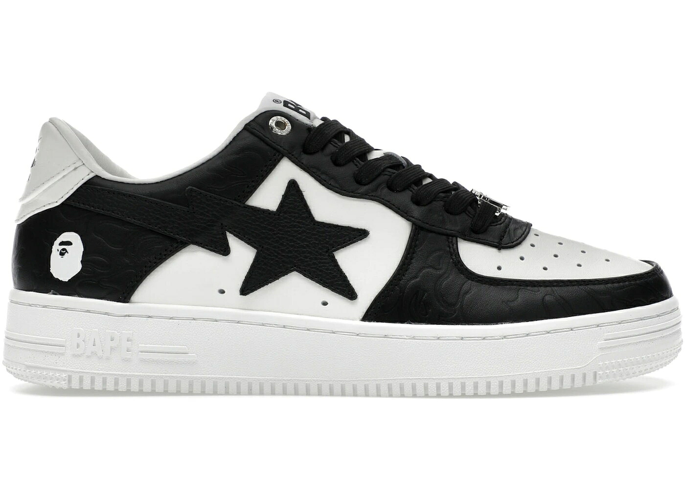 ベイプ 白色 ホワイト 黒色 ブラック #4 スニーカー メンズ BAPE A BATHING APE STA LINECAMO WHITE BLACK / WHITE BLACK