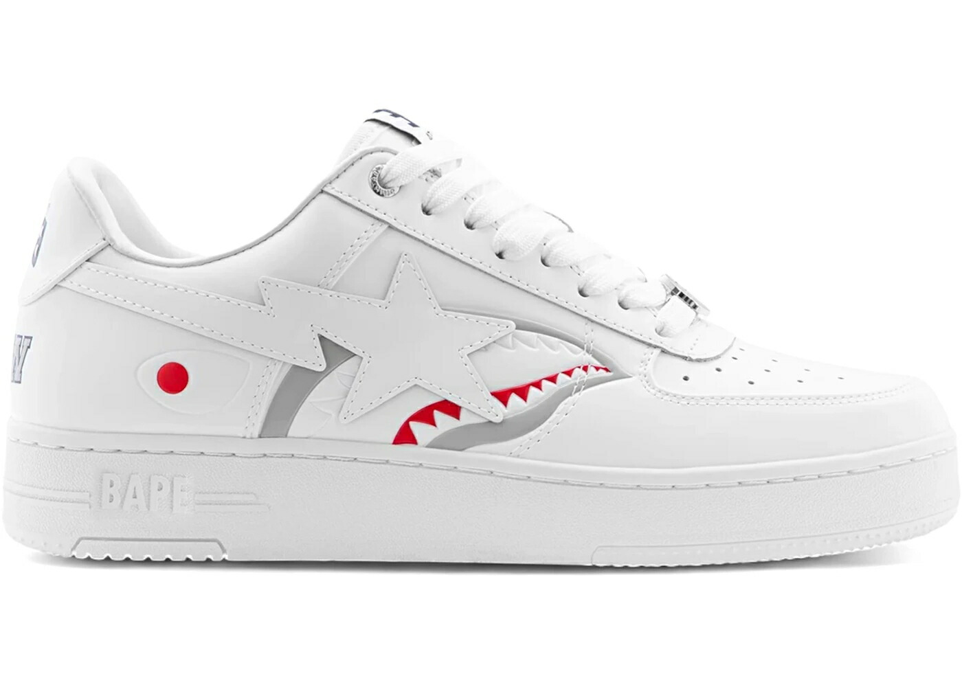 ベイプ シャーク 白色 ホワイト #3 スニーカー メンズ BAPE A BATHING APE STA SHARK WHITE /