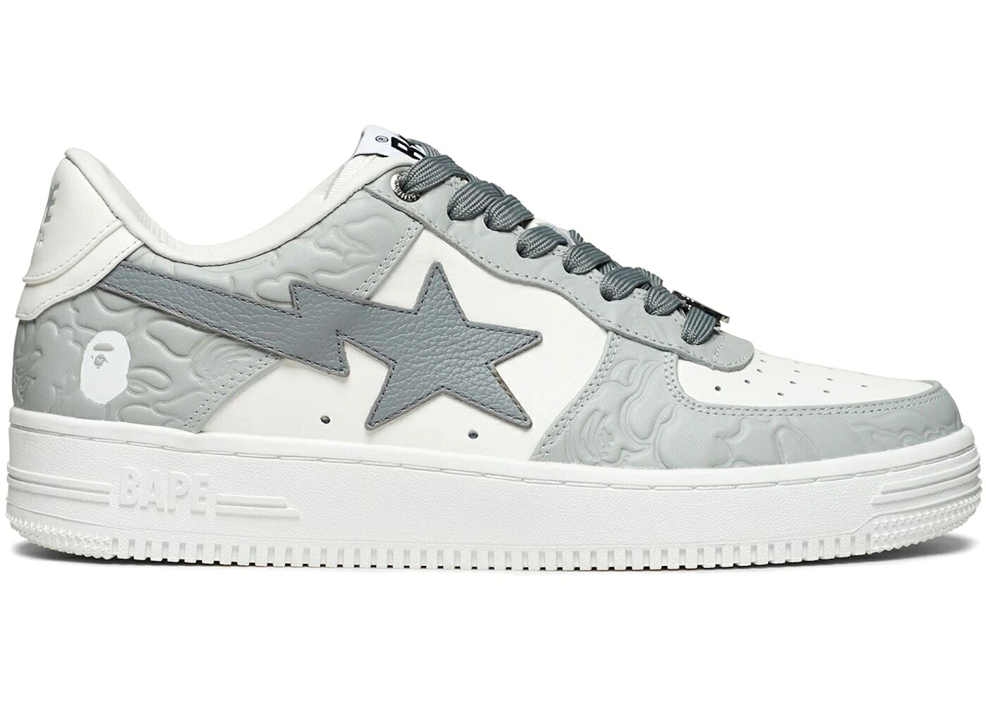 ベイプ 白いこと 白いこと 薄墨色 薄墨色 #4 スニーカー メンズ BAPE A BATHING APE STA LINECAMO WHITE GREY / WHITE GREY