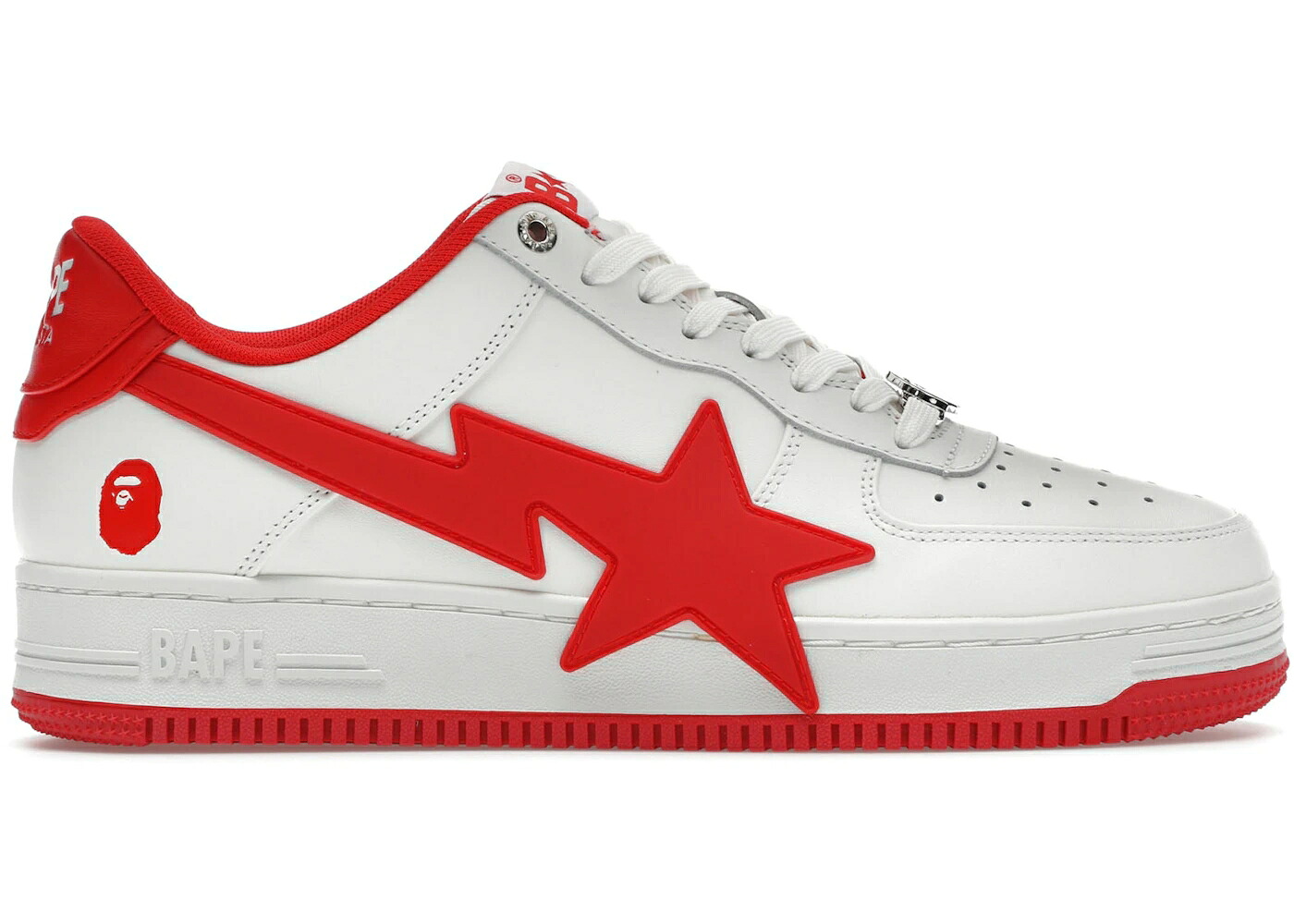 ベイプ 白いこと 白いこと 赤 赤いこと #2 スニーカー メンズ BAPE A BATHING APE STA os WHITE RED / WHITE RED