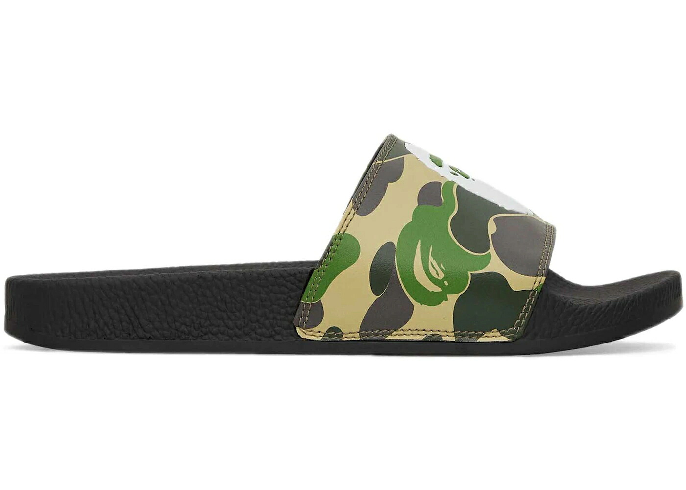 ベイプ 家鴨柄 サンダル 緑 緑であること スニーカー メンズ BAPE A BATHING APE ABC CAMO SLIDE GREEN /