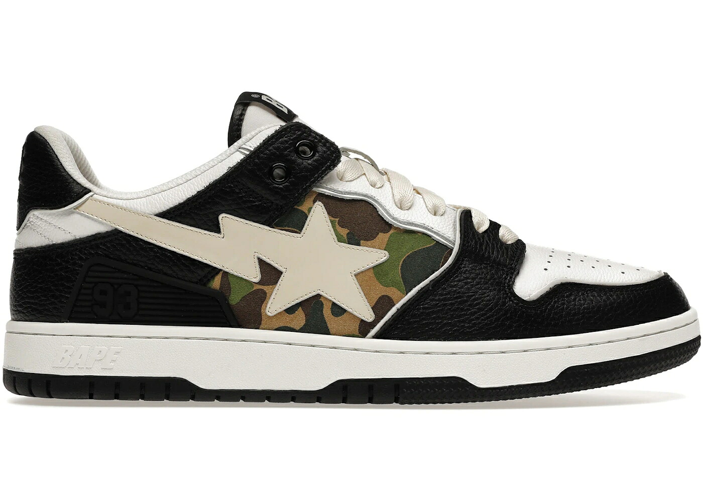 ベイプ 黒いこと 黒いこと 白いこと 白いこと 間鴨柄 スニーカー メンズ BAPE A BATHING APE SK8 STA BLACK / BLACK WHITE CAMO