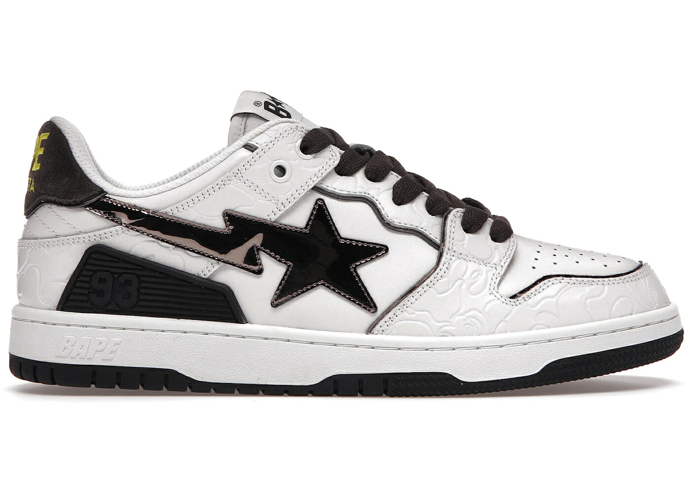 ベイプ 白色 ホワイト 銀色 シルバー スニーカー メンズ BAPE A BATHING APE SK8 STA WHITE SILVER / WHITE SILVER