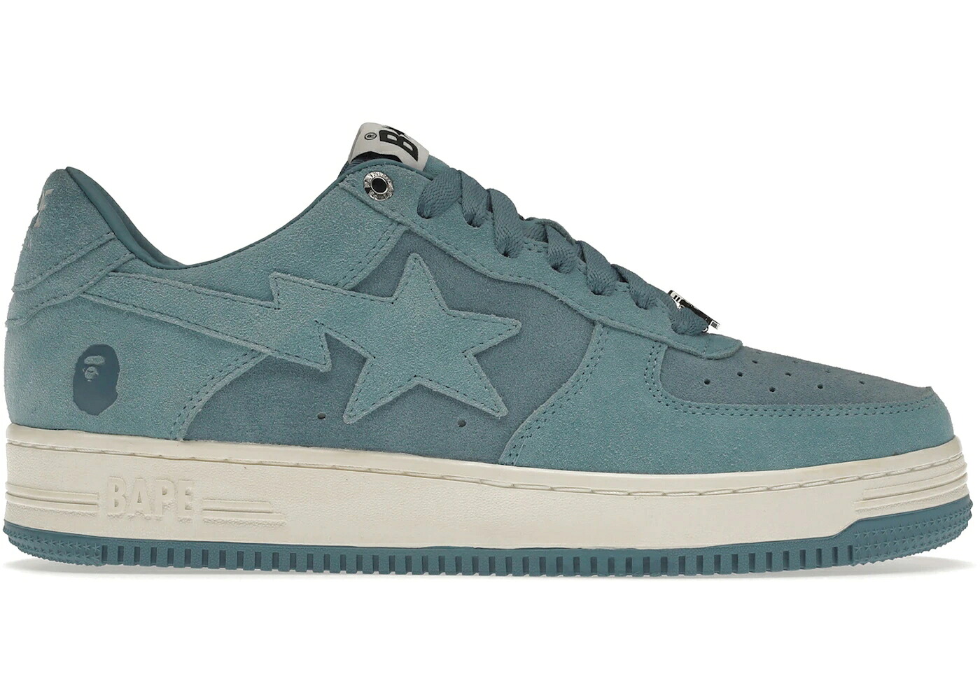ベイプ 青色 ブルー スエード スウェード 白色 ホワイト 銀色 シルバー スニーカー メンズ BAPE A BATHING APE STA BLUE SUEDE / BLUE WHITE SILVER