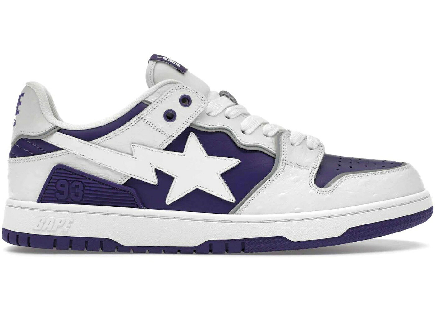 ベイプ 白いこと 白いこと 紫 パープル #1 スニーカー メンズ BAPE A BATHING APE SK8 STA OSTRICH PACK WHITE PURPLE /