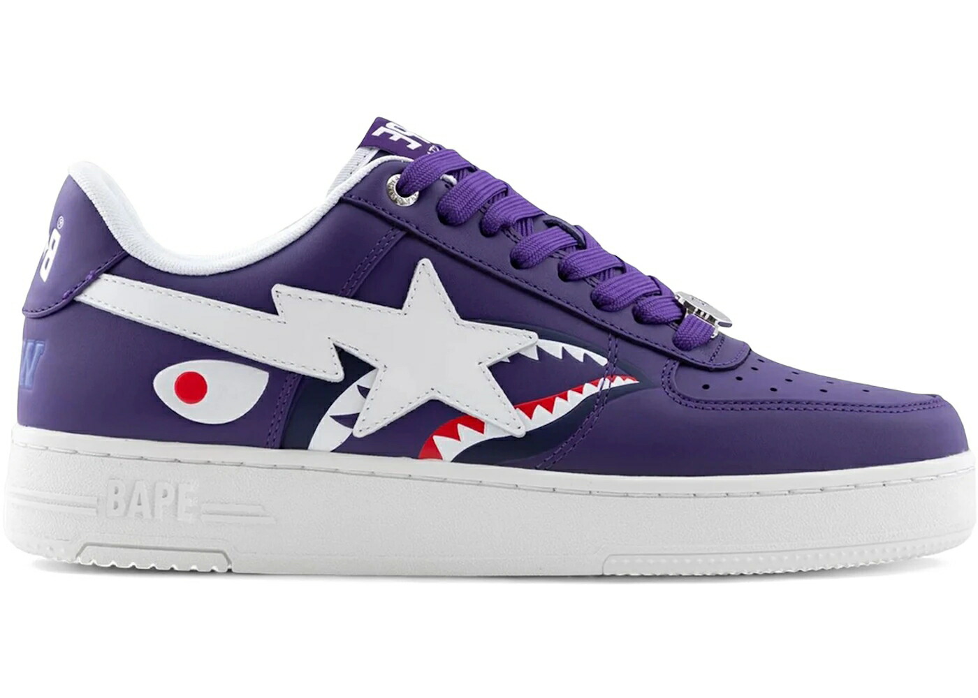 ベイプ シャーク 紫 パープル #2 スニーカー メンズ BAPE A BATHING APE STA LOW SHARK PURPLE /
