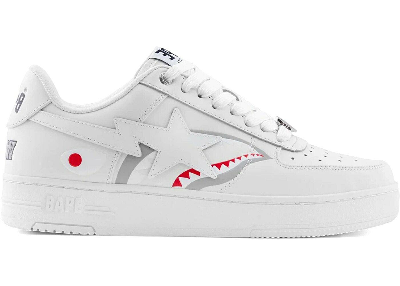 ベイプ シャーク 白いこと 白いこと #2 スニーカー メンズ BAPE A BATHING APE STA LOW SHARK WHITE / 靴-スニーカー-メンズ靴