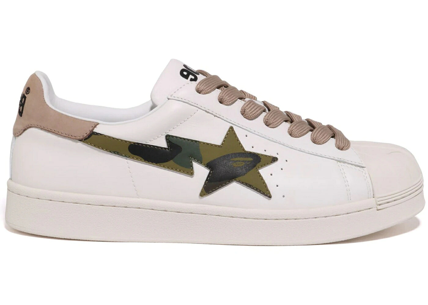 ベイプ 白いこと 白いこと ベージュ 緑 緑であること スニーカー メンズ BAPE A BATHING APE SKULL STA WHITE BEIGE / WHITE BEIGE GREEN