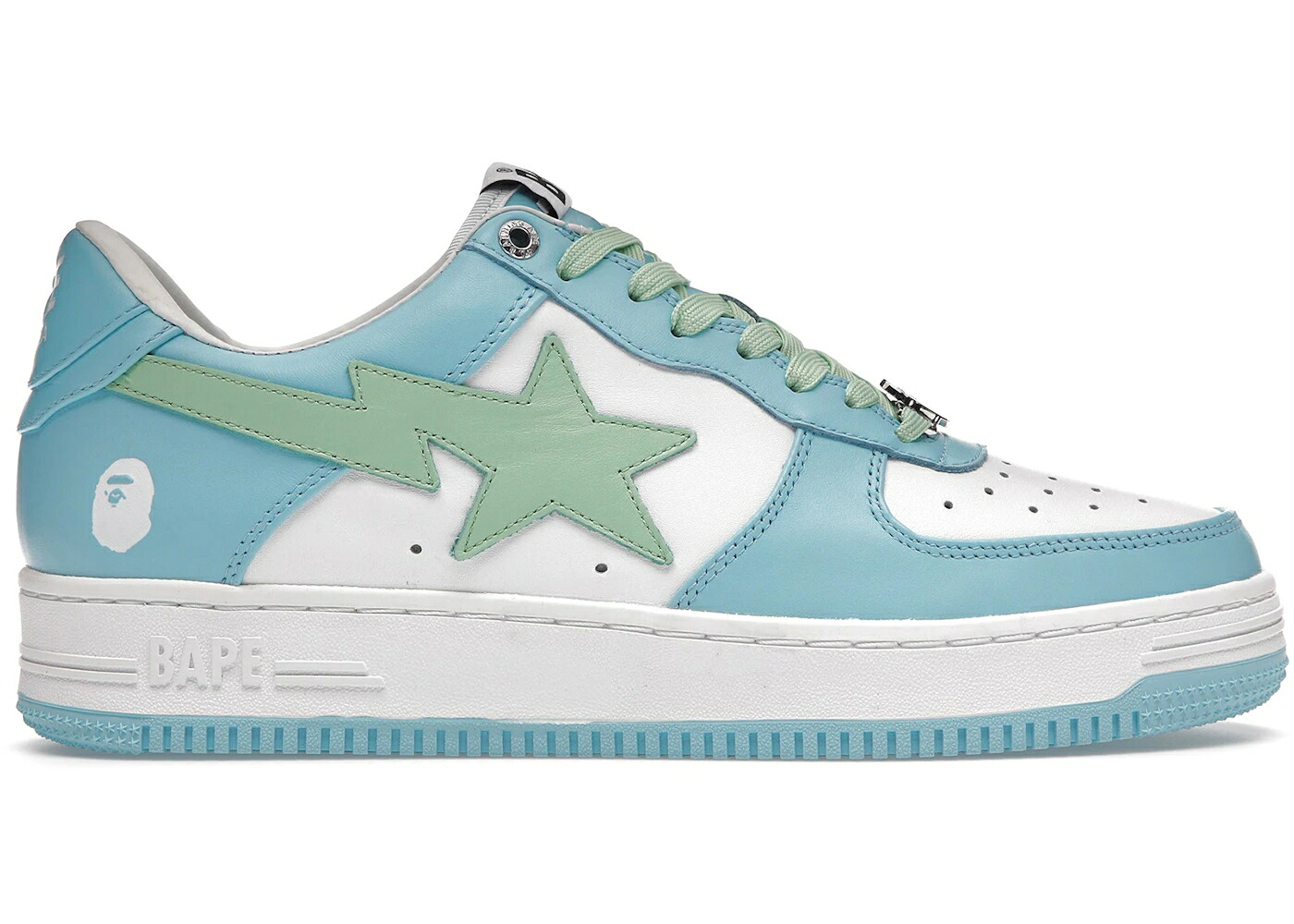 ベイプ 青味 青み 緑 緑であること スニーカー メンズ BAPE A BATHING APE STA PASTEL BLUE / BLUE GREEN