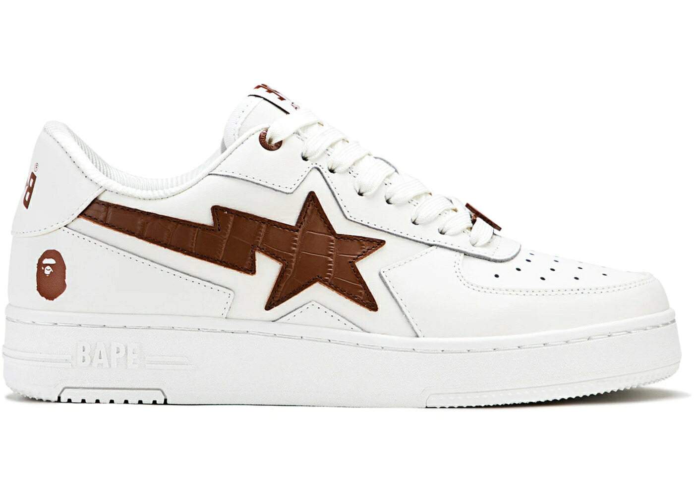 ベイプ アイコン 白いこと 白いこと 赤銅色 赤銅色 #1 スニーカー メンズ BAPE A BATHING APE STA ICON WHITE BROWN CROC /
