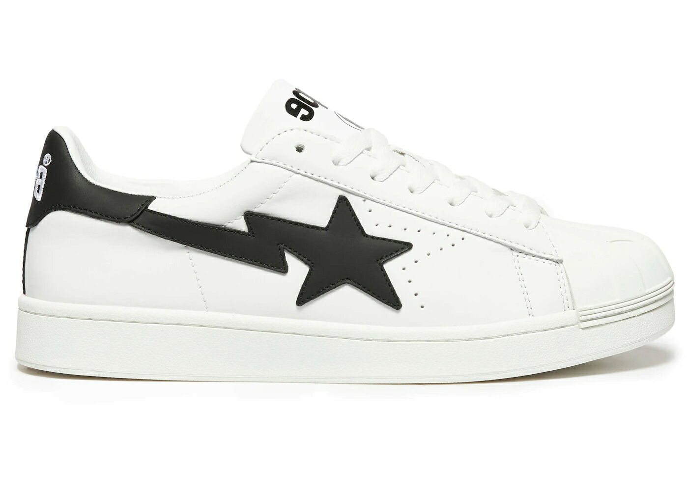 ベイプ 白色 ホワイト 黒色 ブラック スニーカー メンズ BAPE A BATHING APE SKULL STA WHITE (2022) / WHITE BLACK|スニケス
