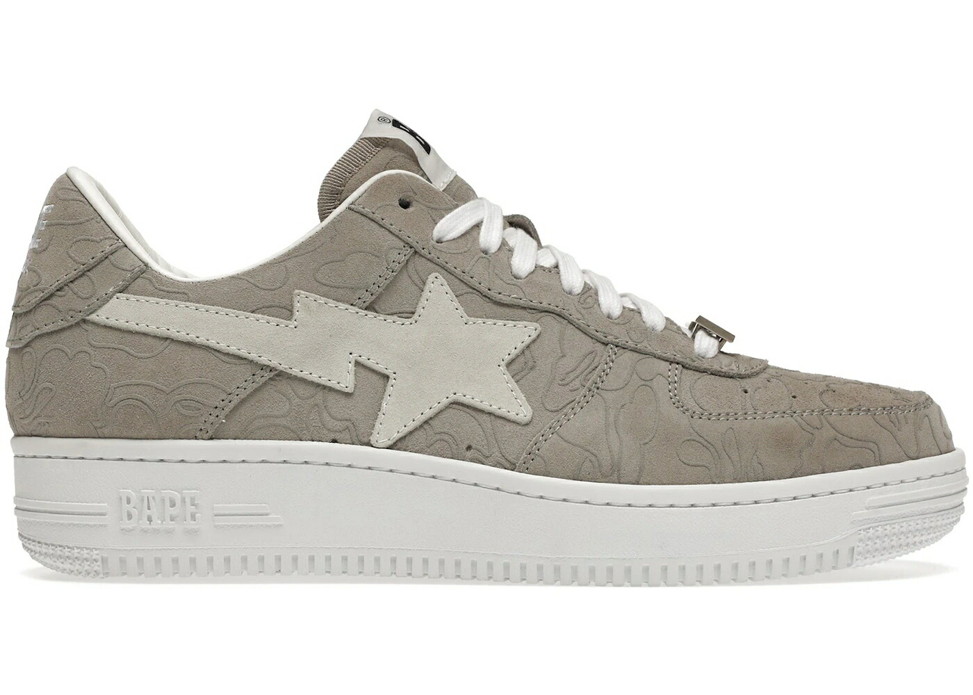 ベイプ 灰色 グレー 白色 ホワイト スニーカー メンズ BAPE A BATHING APE STA SOLEBOX / GREY LIGHT GREY WHITE