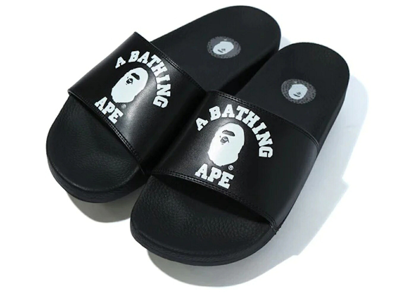 ベイプ 単科大学 サンダル 黒いこと 黒いこと スニーカー メンズ BAPE A BATHING APE COLLEGE SLIDE SANDALS BLACK (FW22) / BLACK BLACK