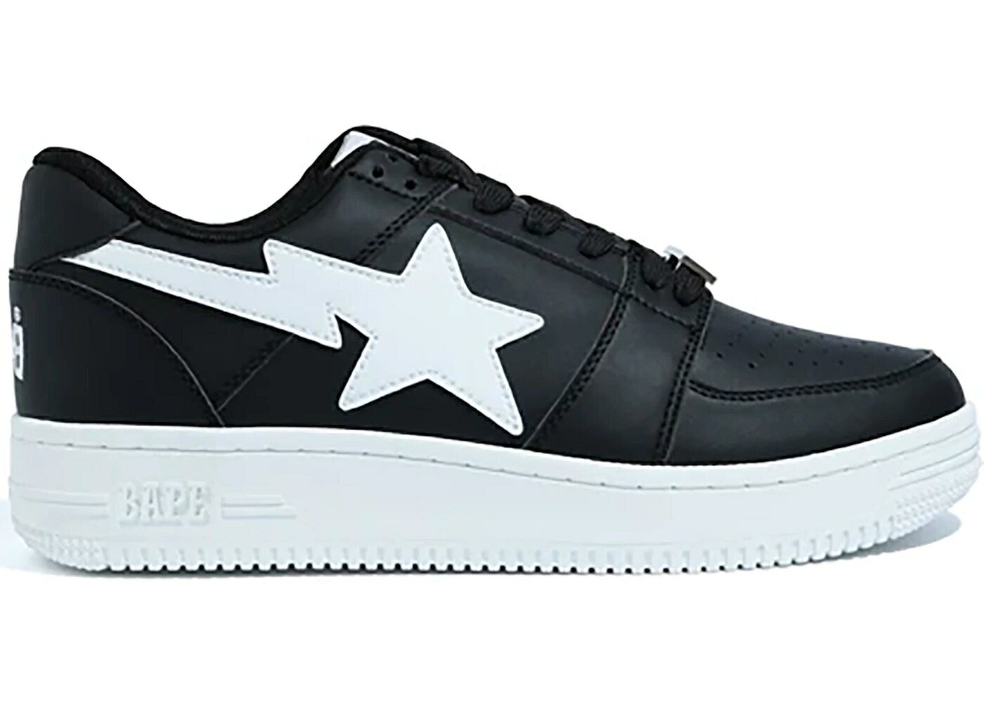 ベイプ 黒いこと 黒いこと 白いこと 白いこと スニーカー メンズ BAPE A BATHING APE STA LOW M1 BLACK WHITE / BLACK WHITE メンズ靴-靴