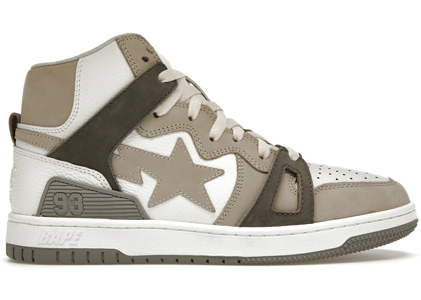 ベイプ 薄墨色 薄墨色 白いこと 白いこと スニーカー メンズ BAPE A BATHING APE STA 93 HI GREY / GREY WHITE DARK GREY