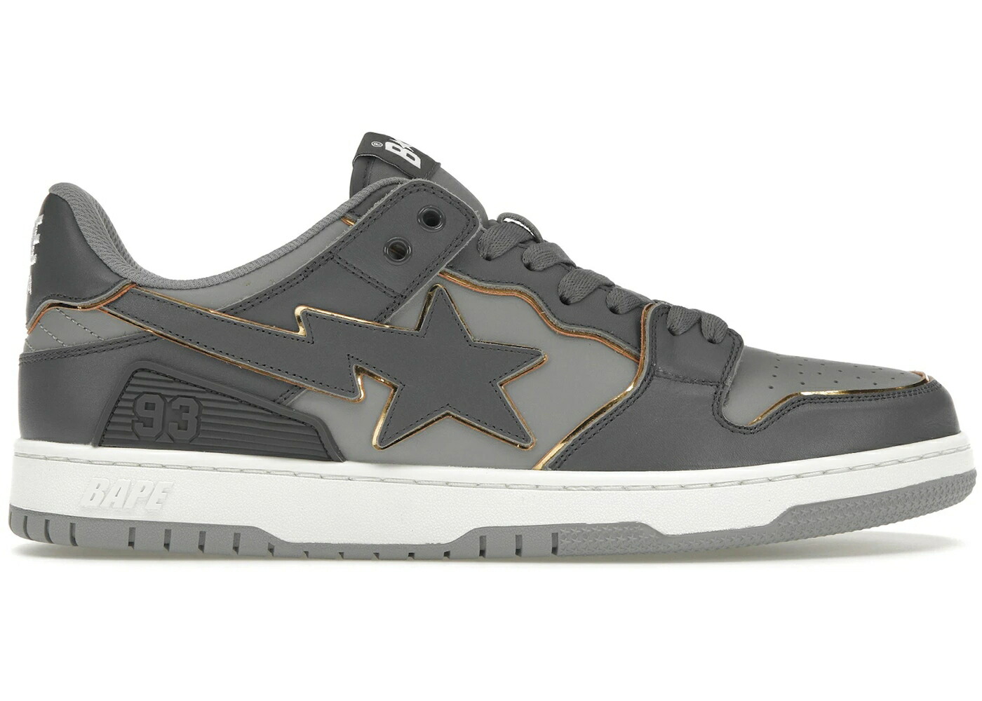 ベイプ 灰色 グレー ゴールド 白色 ホワイト スニーカー メンズ BAPE A BATHING APE SK8 STA GREY GOLD WHITE / GREY GOLD LIGHT GREY 102,400円