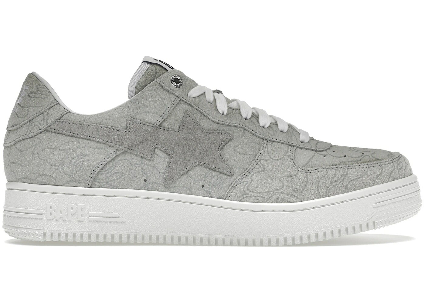 ベイプ 灰色 グレー 白色 ホワイト スニーカー メンズ BAPE A BATHING APE STA SOLEBOX (2023) / GREY DARK GREY WHITE