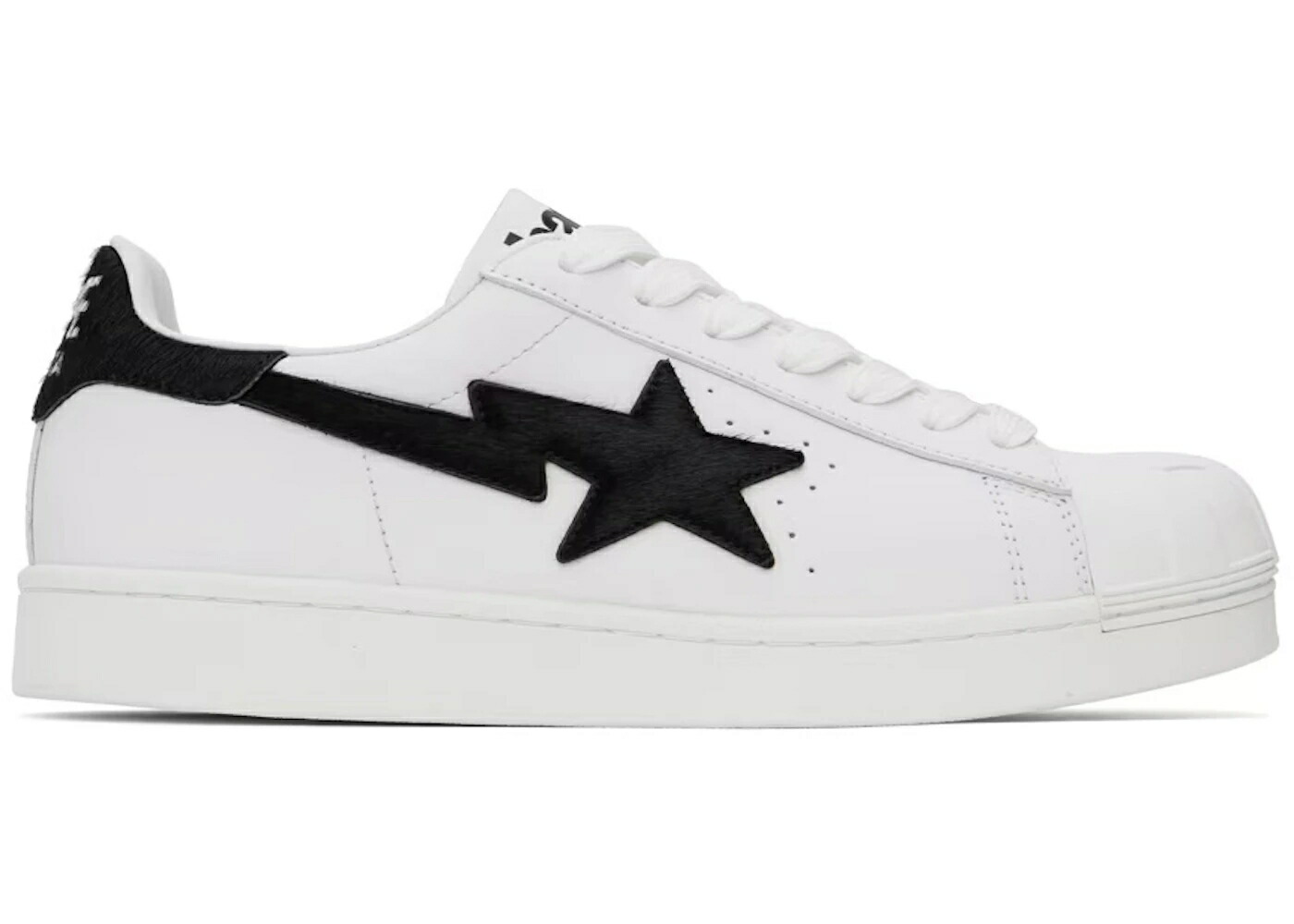 ベイプ 白色 ホワイト 黒色 ブラック #2 スニーカー メンズ BAPE A BATHING APE SKULL STA WHITE / WHITE BLACK