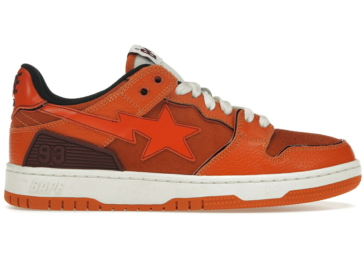 ベイプ 橙 オレンジ色 赤銅色 赤銅色 白いこと 白いこと スニーカー メンズ BAPE A BATHING APE SK8 STA ORANGE BROWN / ORANGE BROWN WHITE