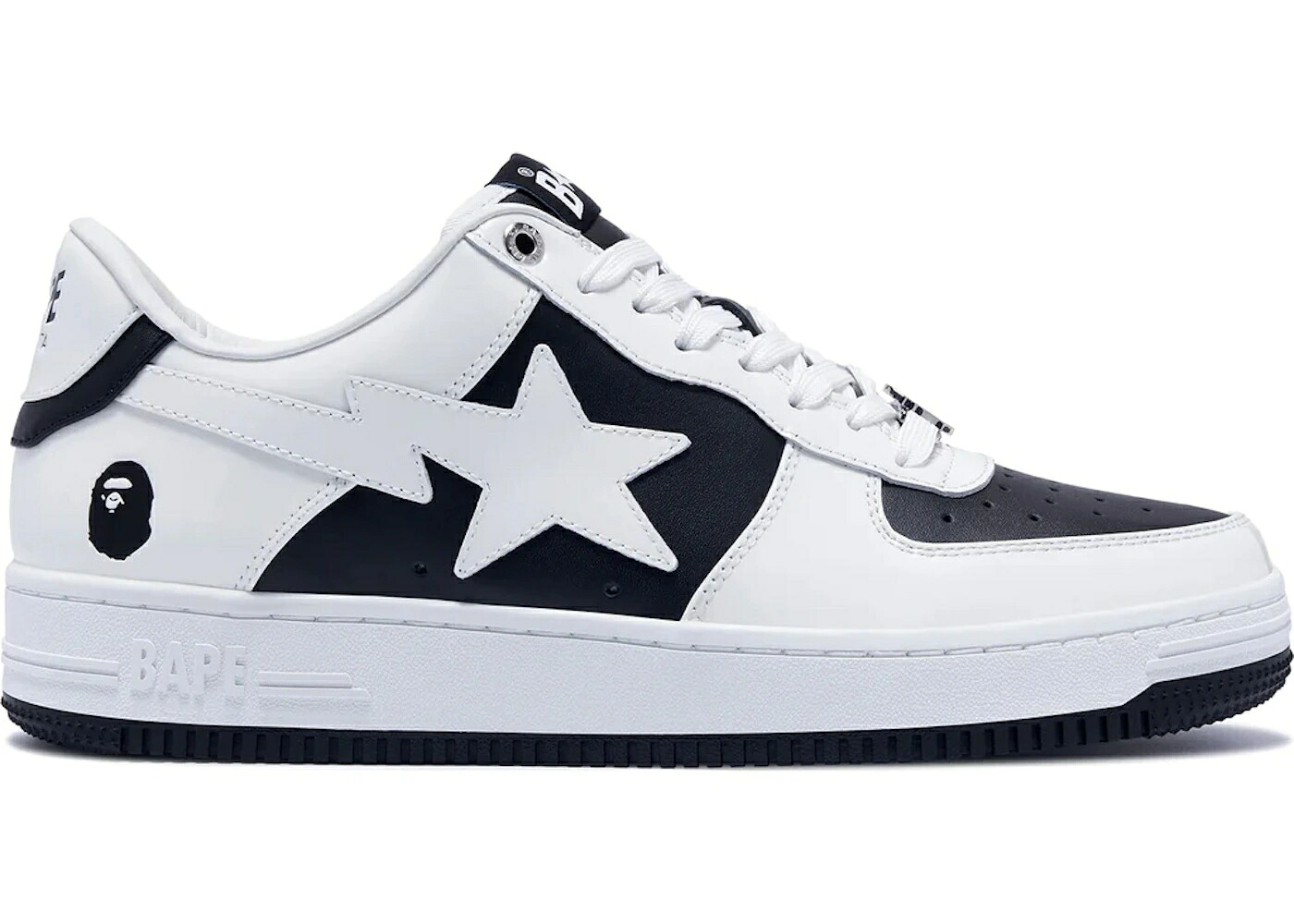 ベイプ 黒いこと 黒いこと 白いこと 白いこと #6 スニーカー メンズ BAPE A BATHING APE STA LOW BLACK / BLACK WHITE