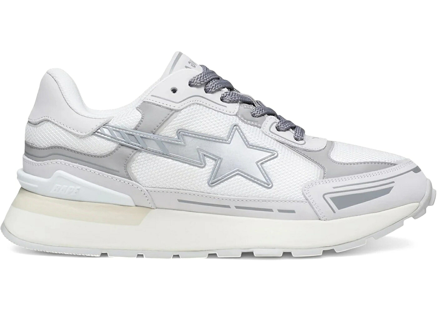 ベイプ 白色 ホワイト スニーカー メンズ BAPE A BATHING APE CROSS STA WHITE /｜スニケス