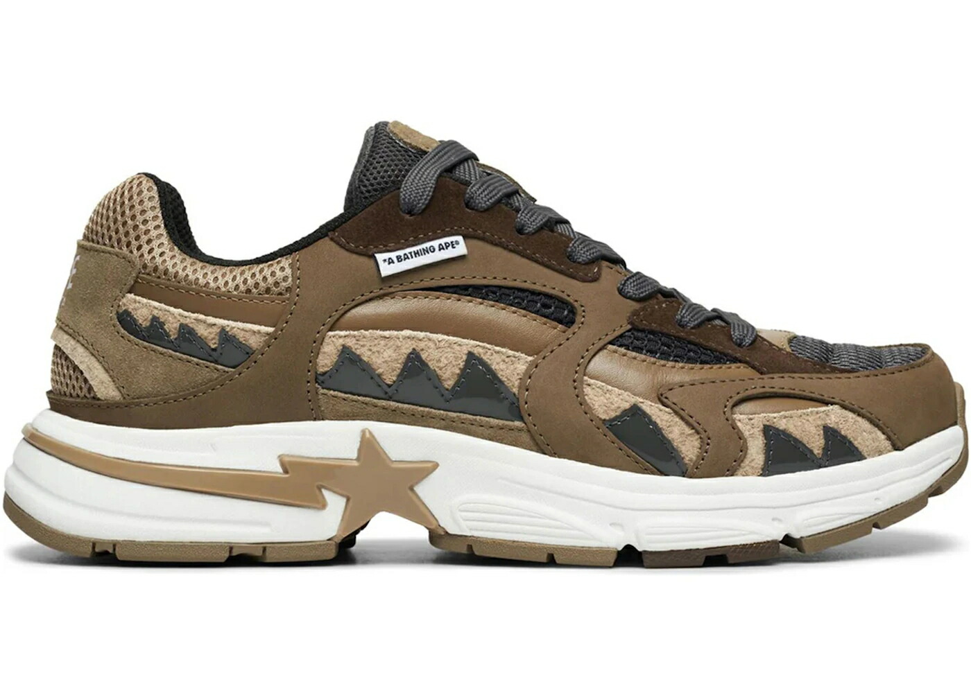 ベイプ シャーク ベージュ スニーカー メンズ BAPE A BATHING APE SHARK STA M2 BEIGE /