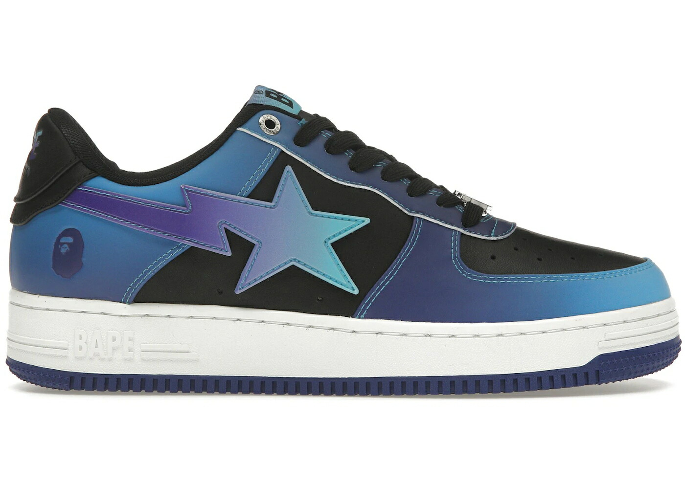 ベイプ 青色 ブルー 黒色 ブラック 紫 パープル スニーカー メンズ BAPE A BATHING APE STA BLUE GRADATION / BLUE BLACK PURPLE