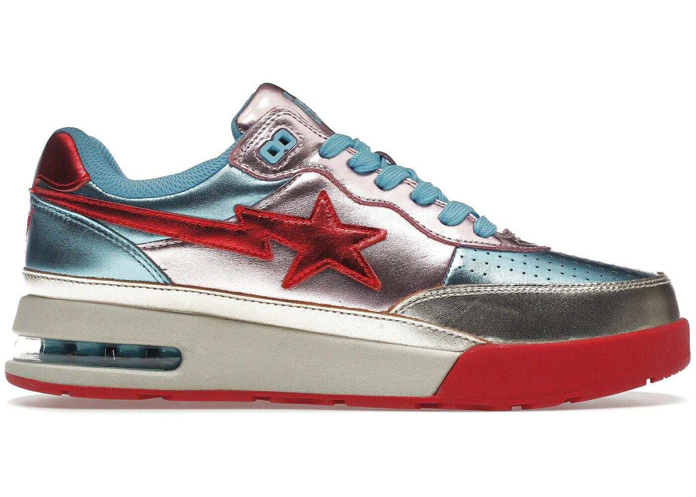 ベイプ ピンク ゴールド 青色 ブルー 赤 レッド スニーカー メンズ BAPE A BATHING APE ROAD STA PINK / PINK GOLD BLUE RED