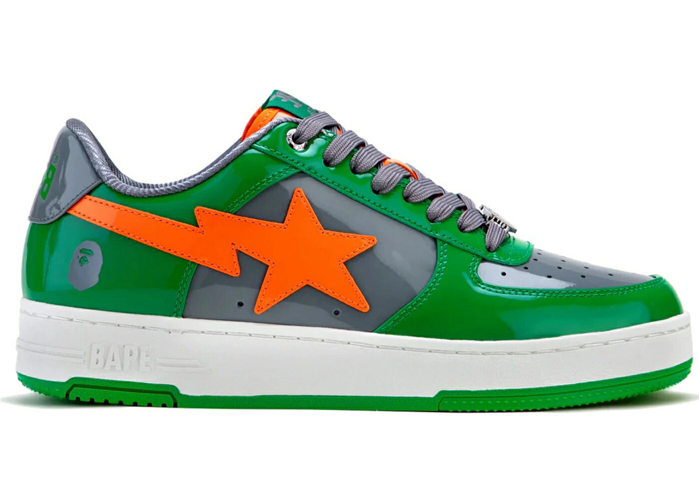 ベイプ 緑 グリーン 灰色 グレー #1 スニーカー メンズ BAPE A BATHING APE STA GREEN GREY /