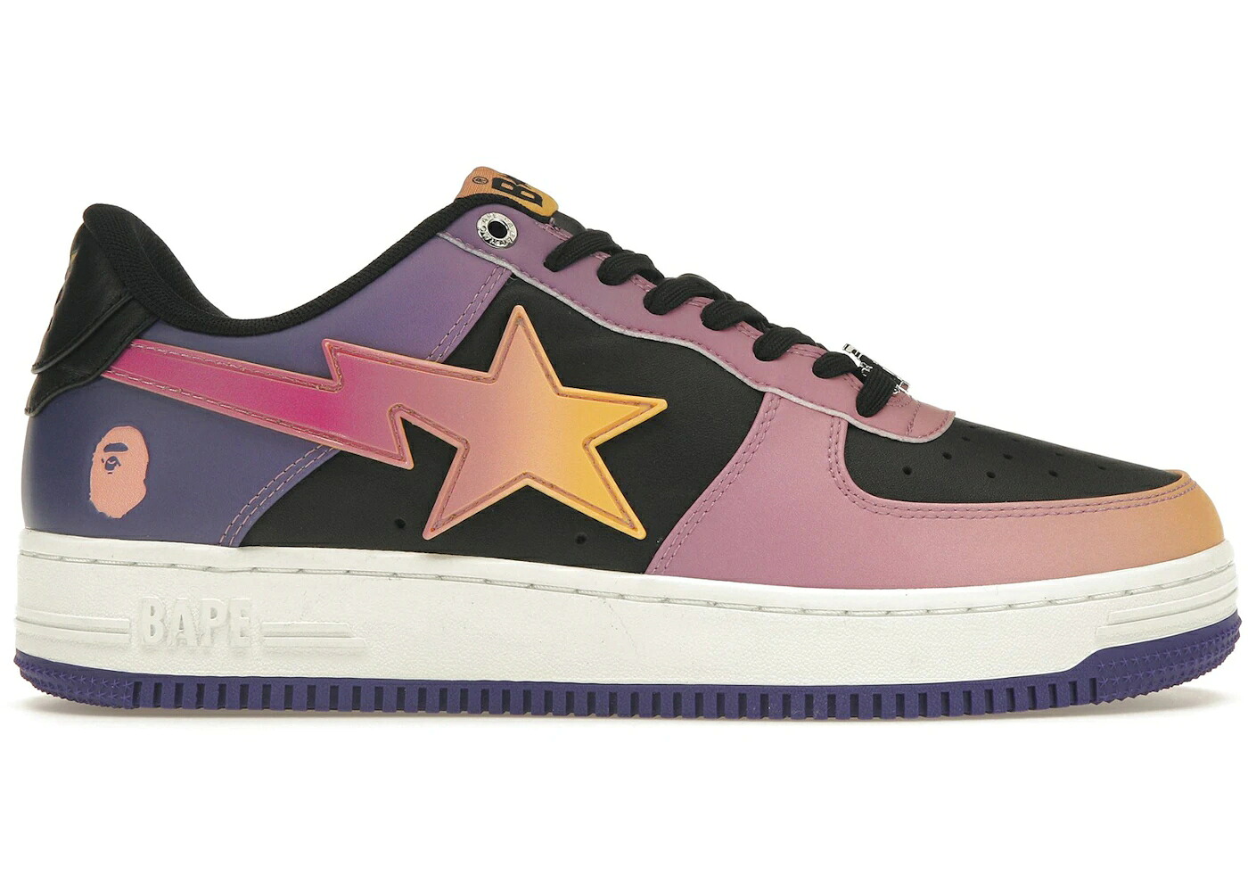 ベイプ 紫 パープル 黒いこと 黒いこと サクラ色 スニーカー メンズ BAPE A BATHING APE STA PURPLE GRADATION / PURPLE BLACK PINK