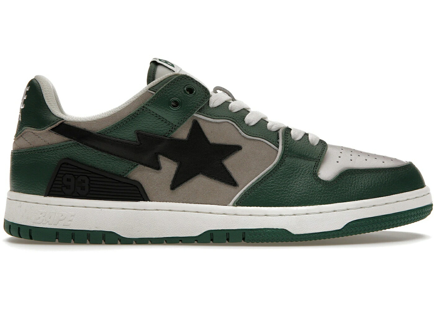 ベイプ 緑 グリーン 灰色 グレー 白色 ホワイト スニーカー メンズ BAPE A BATHING APE SK8 STA GREEN GREY / WHITE GREEN GREY