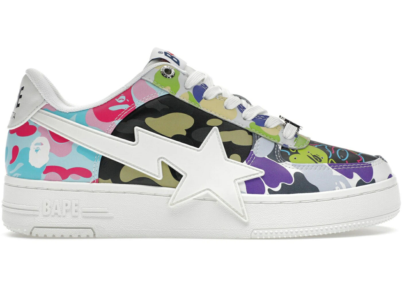 ベイプ 白いこと 白いこと スニーカー メンズ BAPE A BATHING APE STA os WHAT THE / WHITE MULTI