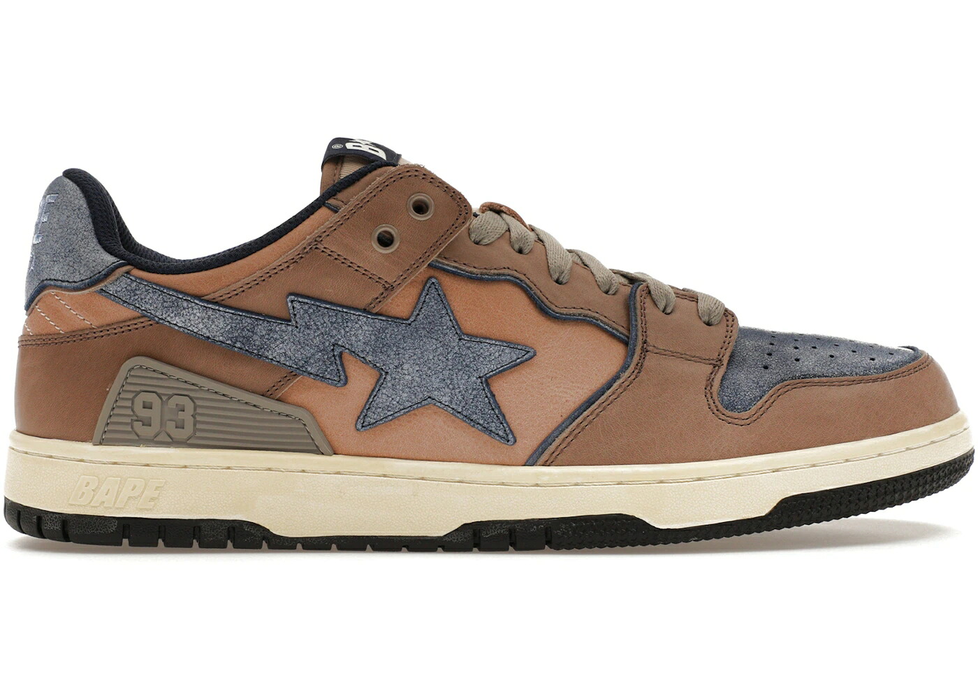 ベイプ ビンテージ ヴィンテージ ベージュ 藍色 インディゴ 黒色 ブラック スニーカー メンズ BAPE A BATHING APE SK8 STA VINTAGE BEIGE INDIGO / BEIGE INDIGO BLACK|スニケス