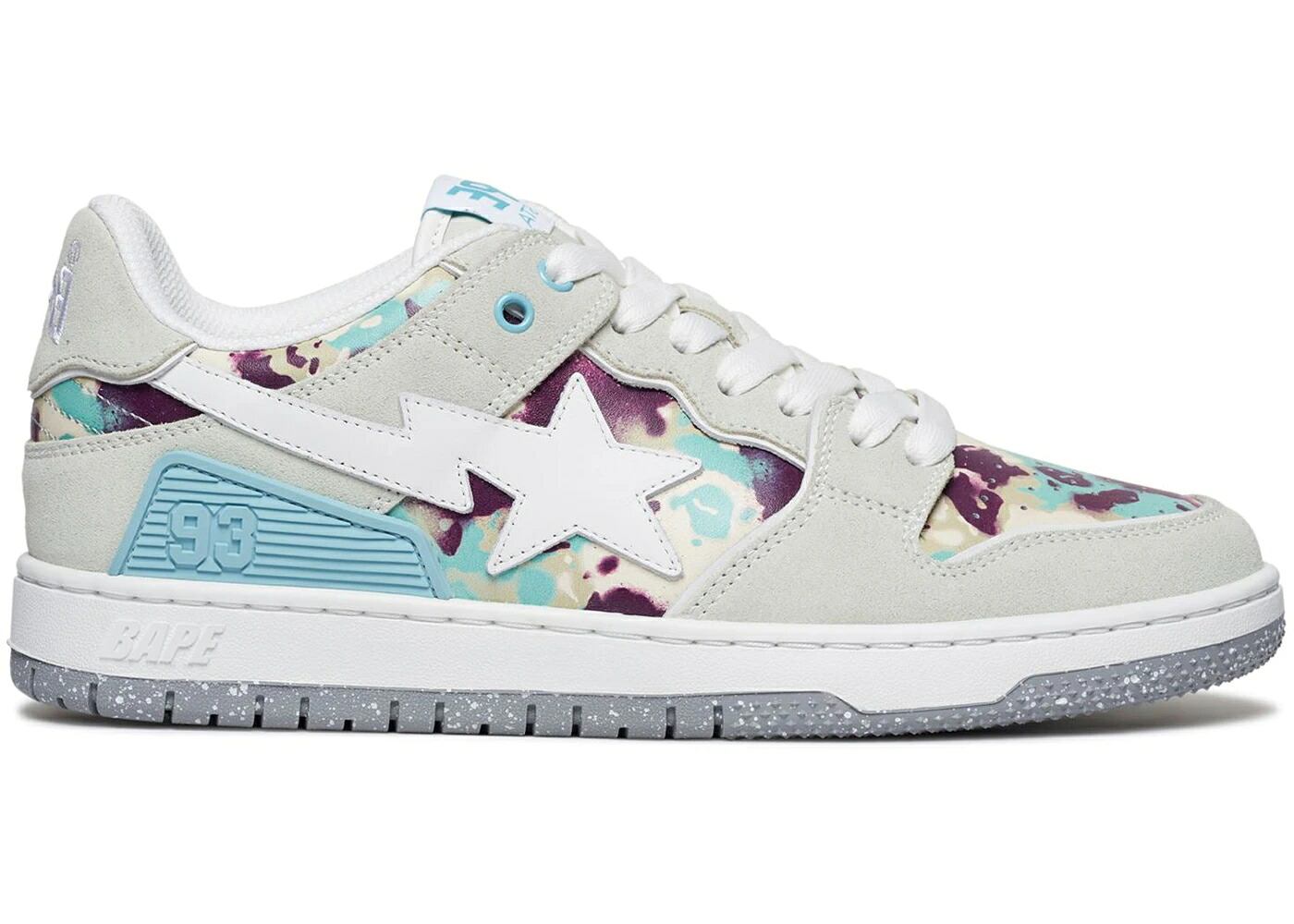 ベイプ カモ柄 灰色 グレー 青色 ブルー #3 スニーカー メンズ BAPE A BATHING APE SK8 STA MAP CAMO GREY BLUE /|スニケス