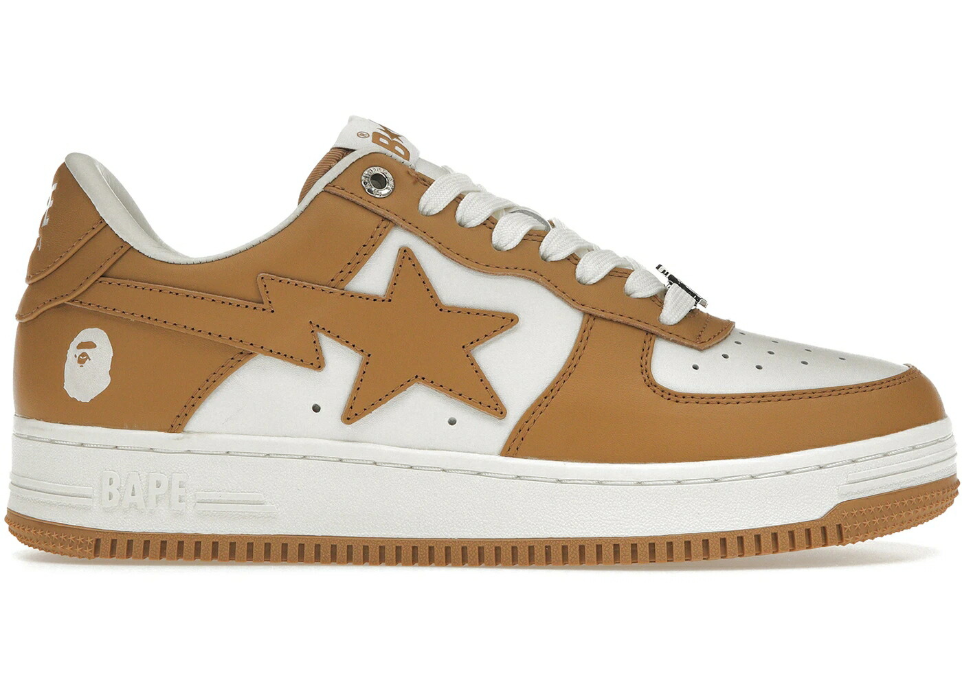 ベイプ 白色 ホワイト ベージュ スニーカー メンズ BAPE A BATHING APE STA WHITE BEIGE (2022) / WHITE BEIGE WHITE