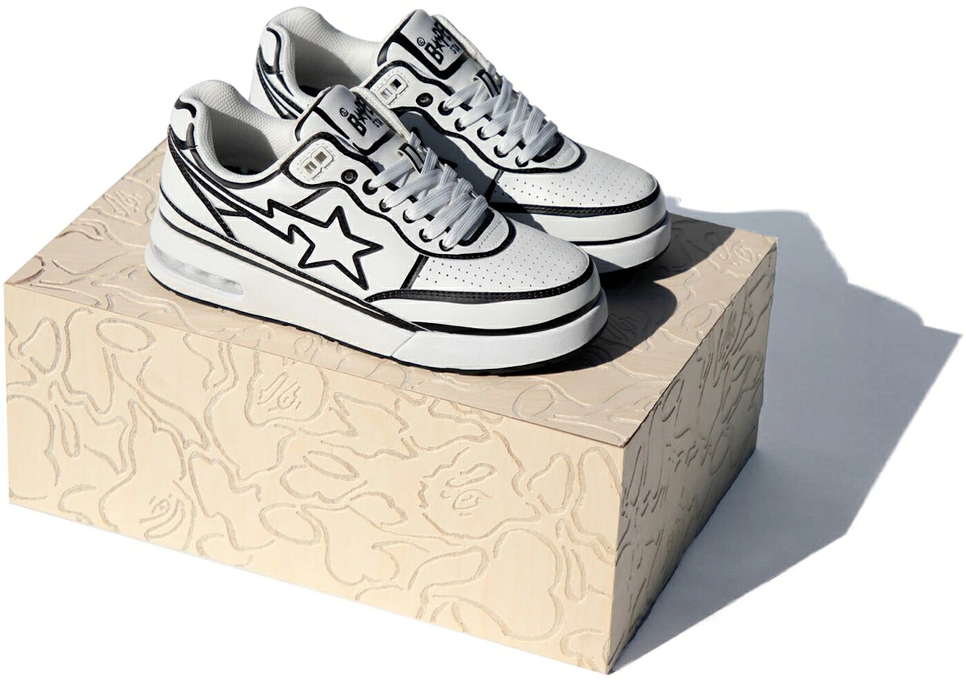 ベイプ 白いこと 白いこと 黒いこと 黒いこと スニーカー メンズ BAPE A BATHING APE ROAD STA JOSHUA VIDES (SPECIAL BOX) / WHITE BLACK