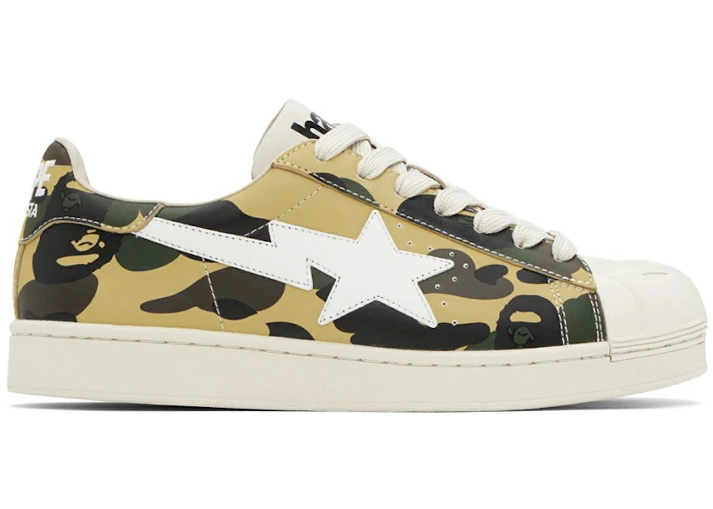 ベイプ カモ柄 黄色 イエロー スニーカー メンズ BAPE A BATHING APE SKULL STA 1ST CAMO YELLOW /|スニケス