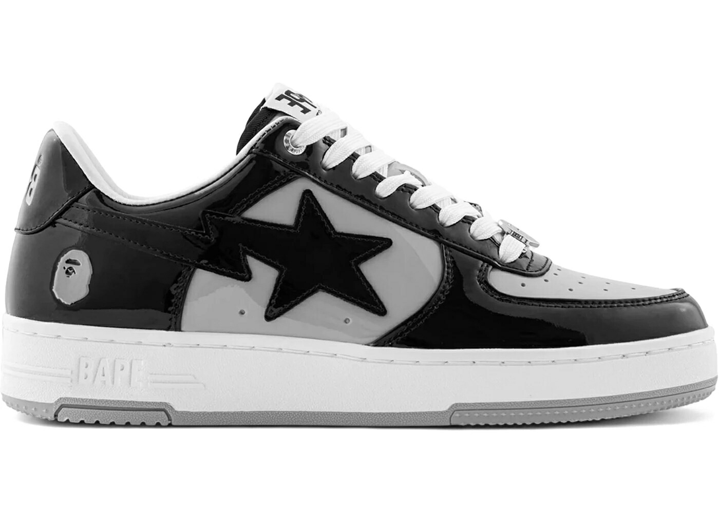 ベイプ 黒色 ブラック 灰色 グレー #4 スニーカー メンズ BAPE A BATHING APE STA BLACK GREY /