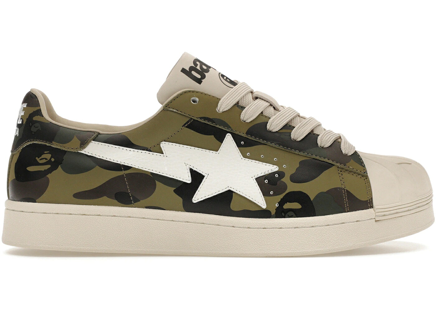 ベイプ カモ柄 緑 グリーン スニーカー メンズ BAPE A BATHING APE SKULL STA 1ST CAMO GREEN /