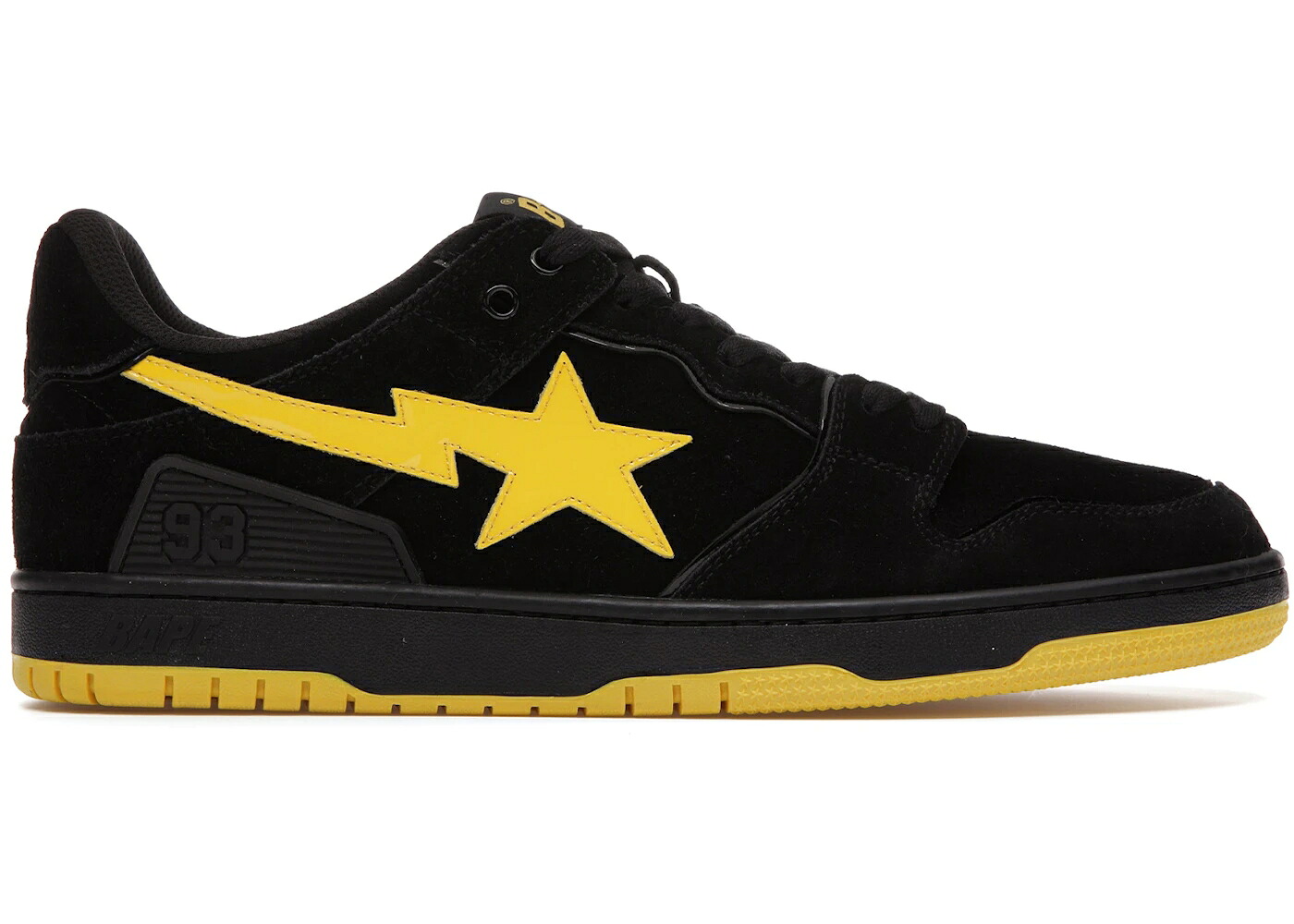 ベイプ 黒色 ブラック 黄色 イエロー スニーカー メンズ BAPE A BATHING APE SK8 STA BLACK ELECTRIC YELLOW / BLACK ELECTRIC YELLOW