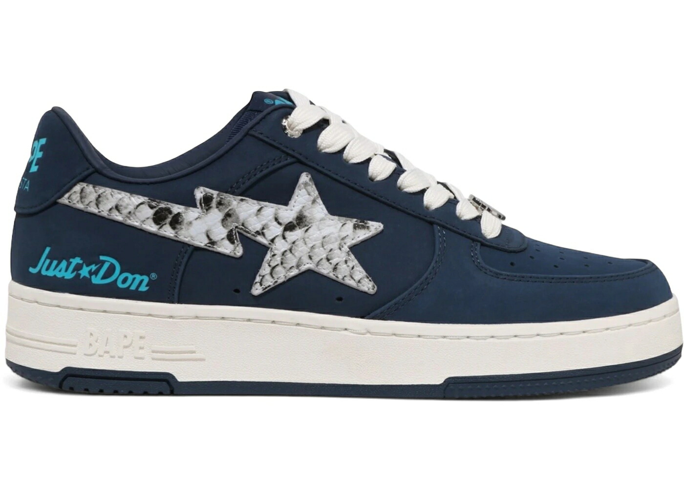 ベイプ 紺色 ネイビー スニーカー メンズ BAPE A BATHING APE STA JUST DON PYTHON NAVY /