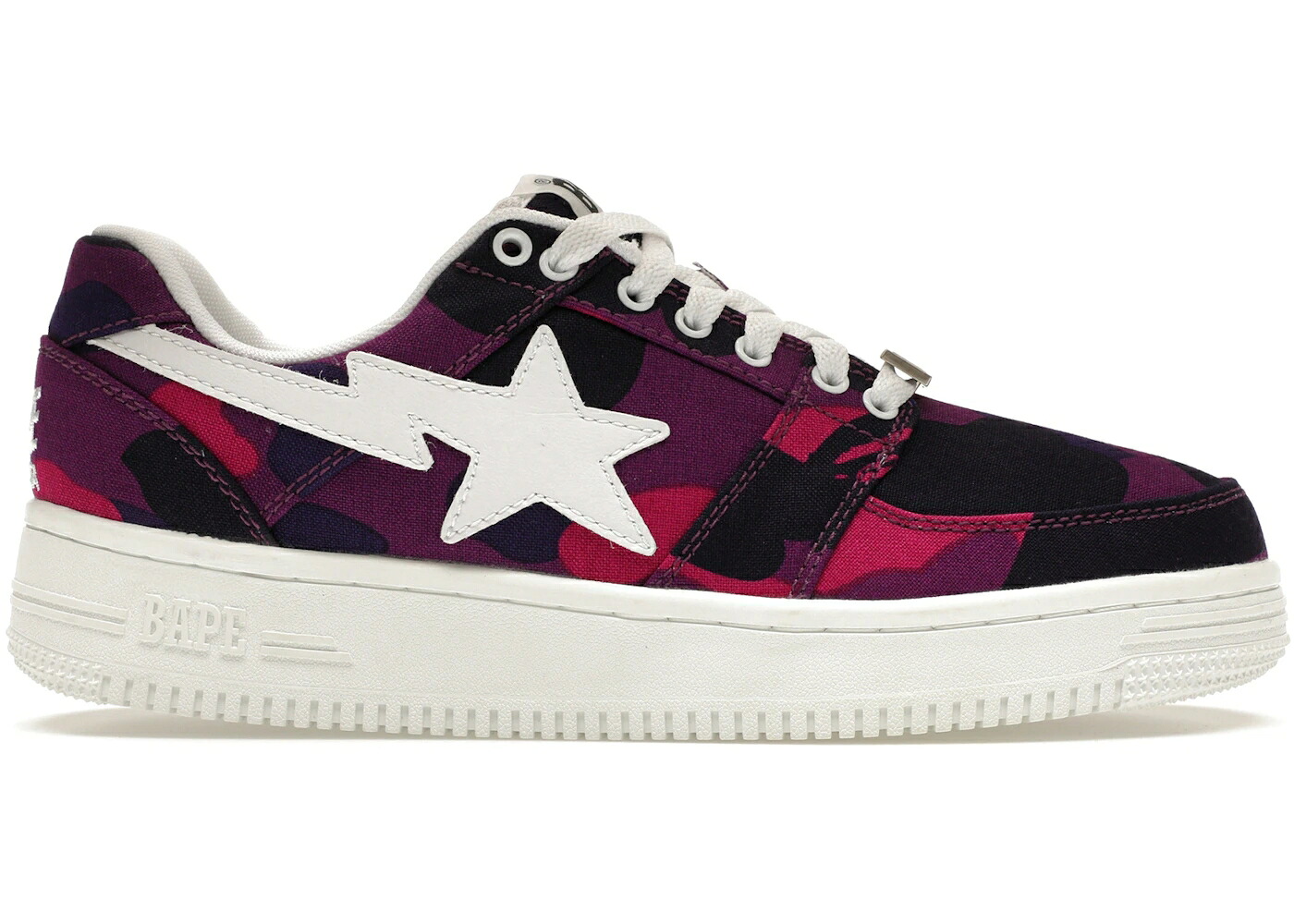 ベイプ 家鴨柄 紫 パープル 白いこと 白いこと スニーカー ユニ一発やる BAPE A BATHING APE STA LOW COLOR CAMO PURPLE / PURPLE WHITE メンズ