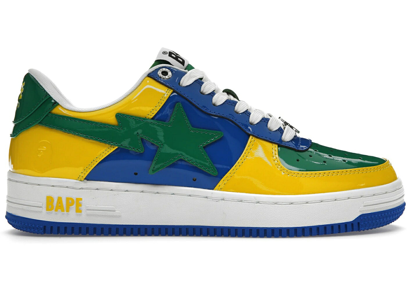 ベイプ 青み 青色 黄味がかった 黄色 緑 緑であること スニーカー ユニ一発やる BAPE A BATHING APE STA BRAZIL / BLUE YELLOW GREEN メンズ