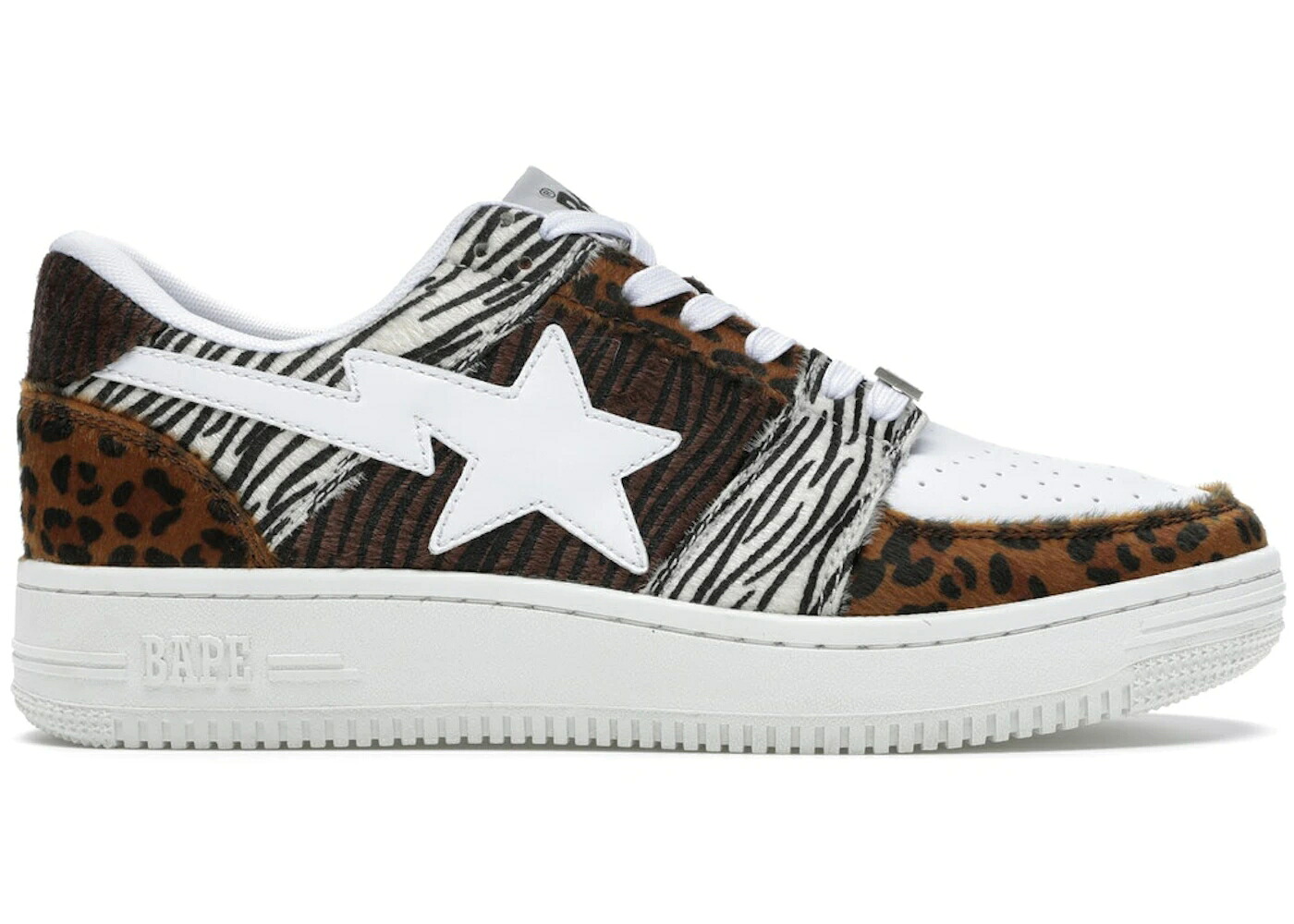 ベイプ 白いこと 白いこと スニーカー ユニ一発やる BAPE A BATHING APE STA LOW ANIMAL MIX / WHITE ANIMAL メンズ