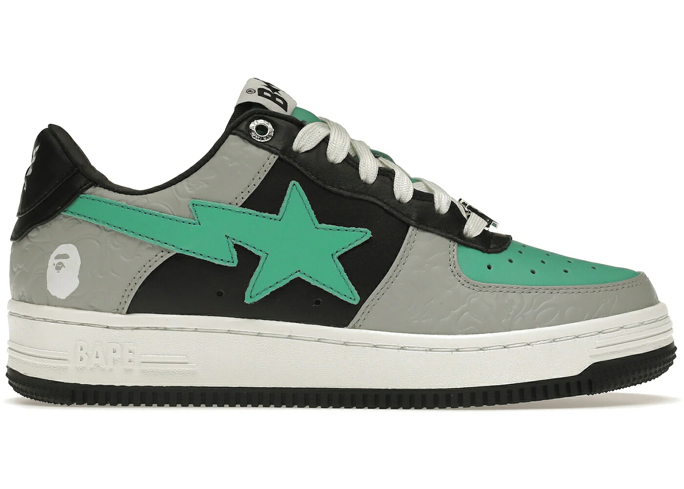ベイプ 薄墨色 薄墨色 緑 緑であること 白いこと 白いこと スニーカー ユニ一発やる BAPE A BATHING APE STA LOW GREY GREEN / WHITE GREY GREEN メンズ